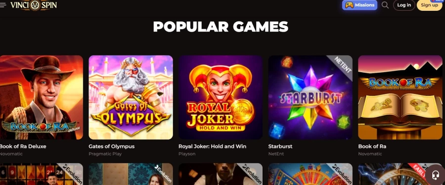 Vinci Spin Casino strategie